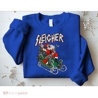 Ugly Christmas Sweater Sleigher Heavy Metal Santa Meaningful Gift Sweatshirt thumb 2
