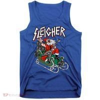Ugly Christmas Sweater Sleigher Heavy Metal Santa Meaningful Gift Tank Top thumb 0