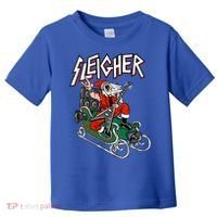 Ugly Christmas Sweater Sleigher Heavy Metal Santa Meaningful Gift Toddler T-Shirt thumb 0