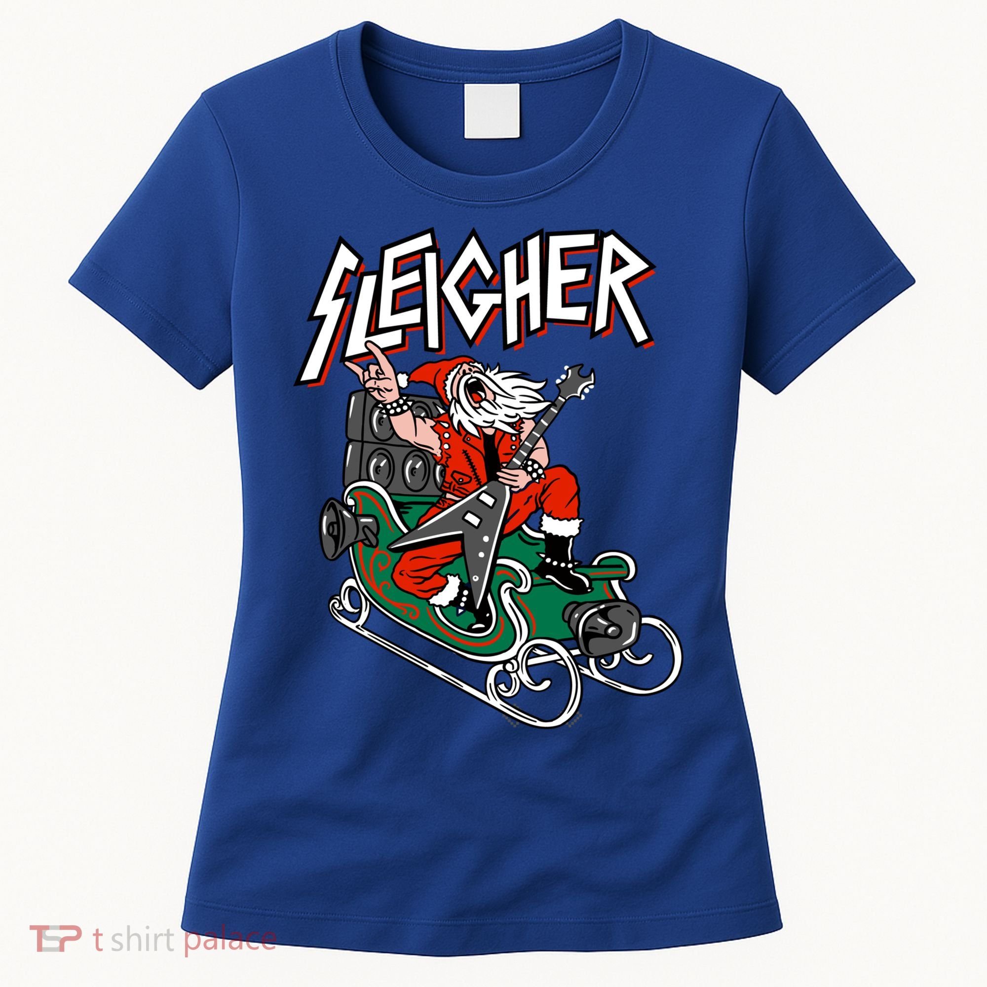 Ugly Christmas Sweater Sleigher Heavy Metal Santa Meaningful Gift Women's T-Shirt