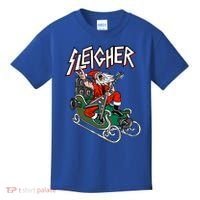 Ugly Christmas Sweater Sleigher Heavy Metal Santa Meaningful Gift Kids T-Shirt thumb 0
