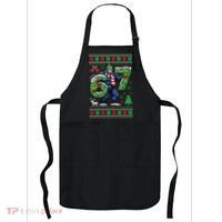 Ugly Christmas Sweater 6-7 Meme Bigfoot Santa 67 Apron thumb 0