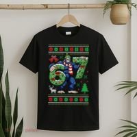 Ugly Christmas Sweater 6-7 Meme Bigfoot Santa 67 T-Shirt thumb 2