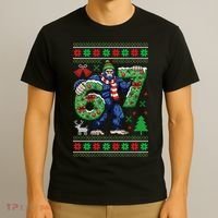 Ugly Christmas Sweater 6-7 Meme Bigfoot Santa 67 T-Shirt thumb 3