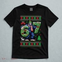 Ugly Christmas Sweater 6-7 Meme Bigfoot Santa 67 T-Shirt thumb 5