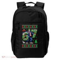 Ugly Christmas Sweater 6-7 Meme Bigfoot Santa 67 Backpack thumb 0