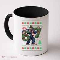 Ugly Christmas Sweater 6-7 Meme Bigfoot Santa 67 Coffee Mug thumb 0