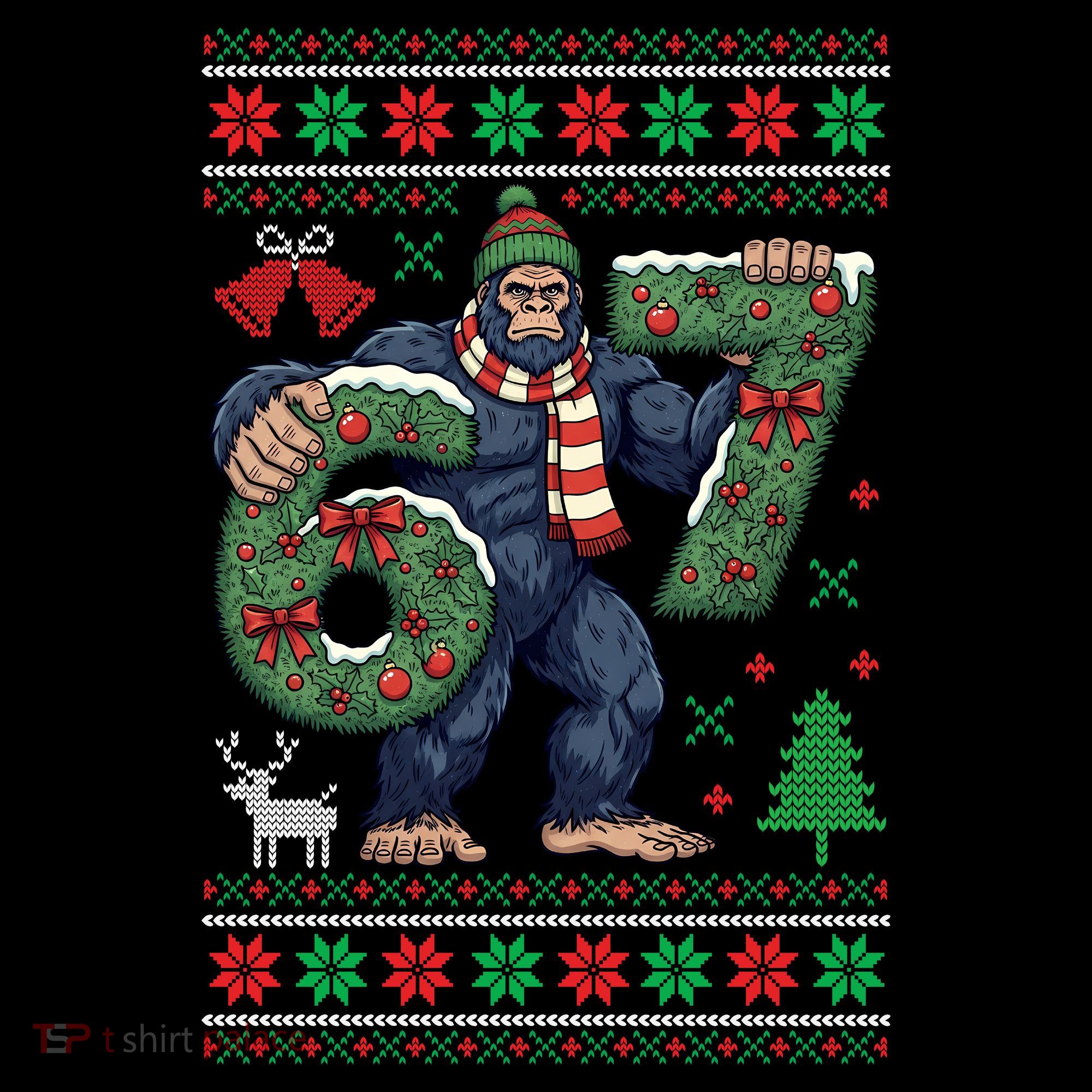 Ugly Christmas Sweater 6-7 Meme Bigfoot Santa 67 Coffee Mug