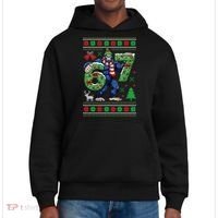 Ugly Christmas Sweater 6-7 Meme Bigfoot Santa 67 District V.I.T. Heavyweight Hoodie thumb 0