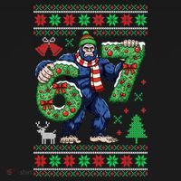Ugly Christmas Sweater 6-7 Meme Bigfoot Santa 67 Women's Hoodie thumb 2
