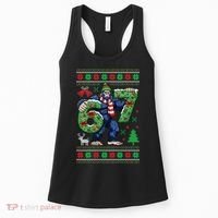 Ugly Christmas Sweater 6-7 Meme Bigfoot Santa 67 Women's Tank Top thumb 0
