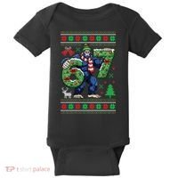 Ugly Christmas Sweater 6-7 Meme Bigfoot Santa 67 Baby Bodysuit thumb 0