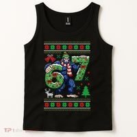 Ugly Christmas Sweater 6-7 Meme Bigfoot Santa 67 Tank Top thumb 2