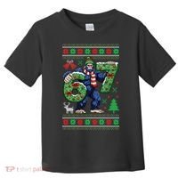 Ugly Christmas Sweater 6-7 Meme Bigfoot Santa 67 Toddler T-Shirt thumb 0