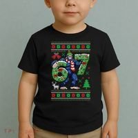 Ugly Christmas Sweater 6-7 Meme Bigfoot Santa 67 Toddler T-Shirt thumb 2