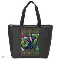 Ugly Christmas Sweater 6-7 Meme Bigfoot Santa 67 Tote Bag thumb 0