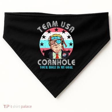 Usa Cornhole Team Cornhole Funny Cornhole USA-Made Doggie Bandana