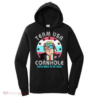 Usa Cornhole Team Cornhole Funny Cornhole Women's Hoodie