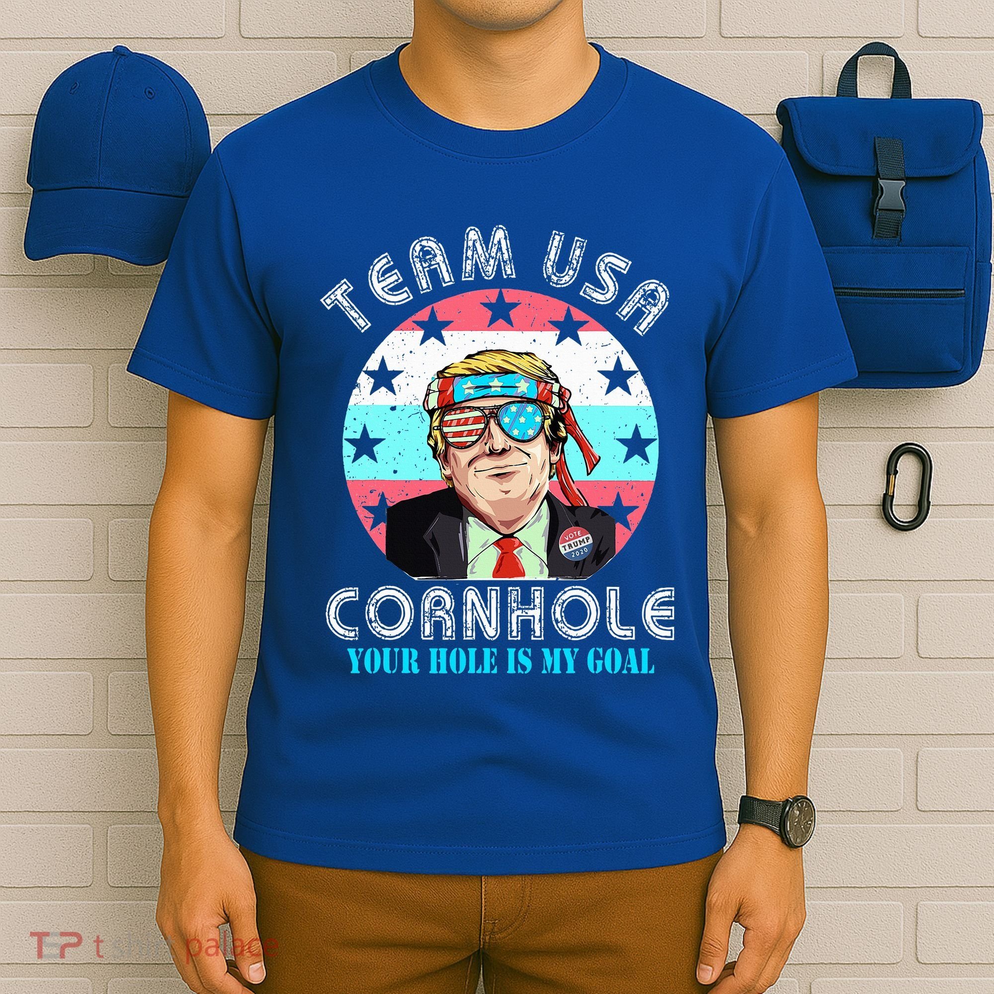Usa Cornhole Team Cornhole Funny Cornhole T-Shirt