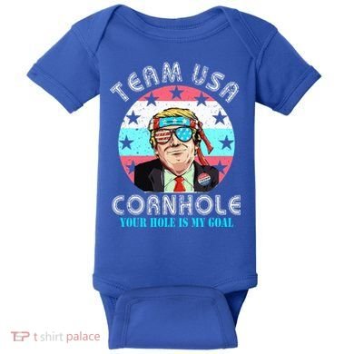 Usa Cornhole Team Cornhole Funny Cornhole Baby Bodysuit