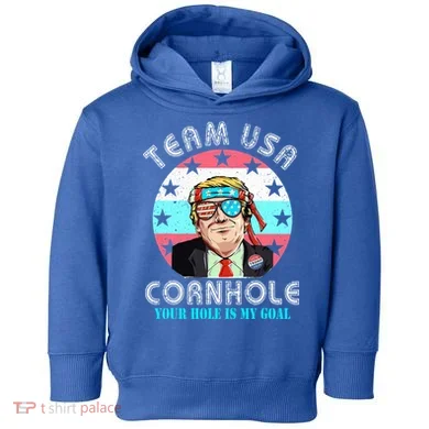 Usa Cornhole Team Cornhole Funny Cornhole Toddler Hoodie