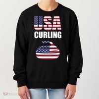USA Curling Team Flag Sport Women's Sweatshirt thumb 0