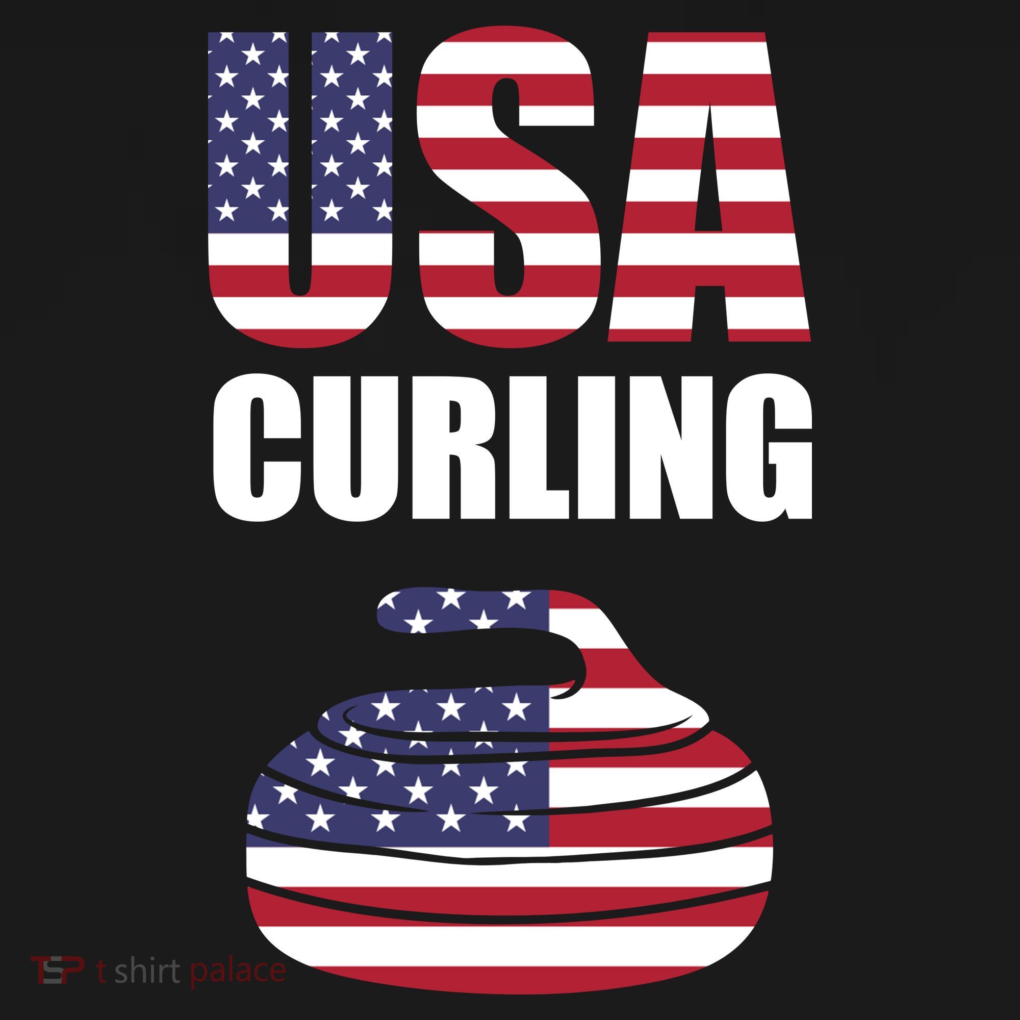 USA Curling Team Flag Sport Bucket Hat