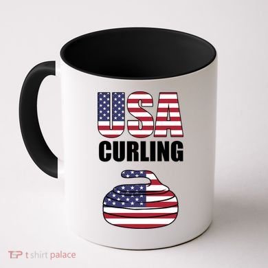 USA Curling Team Flag Sport Coffee Mug