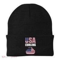 USA Curling Team Flag Sport Beanie thumb 0