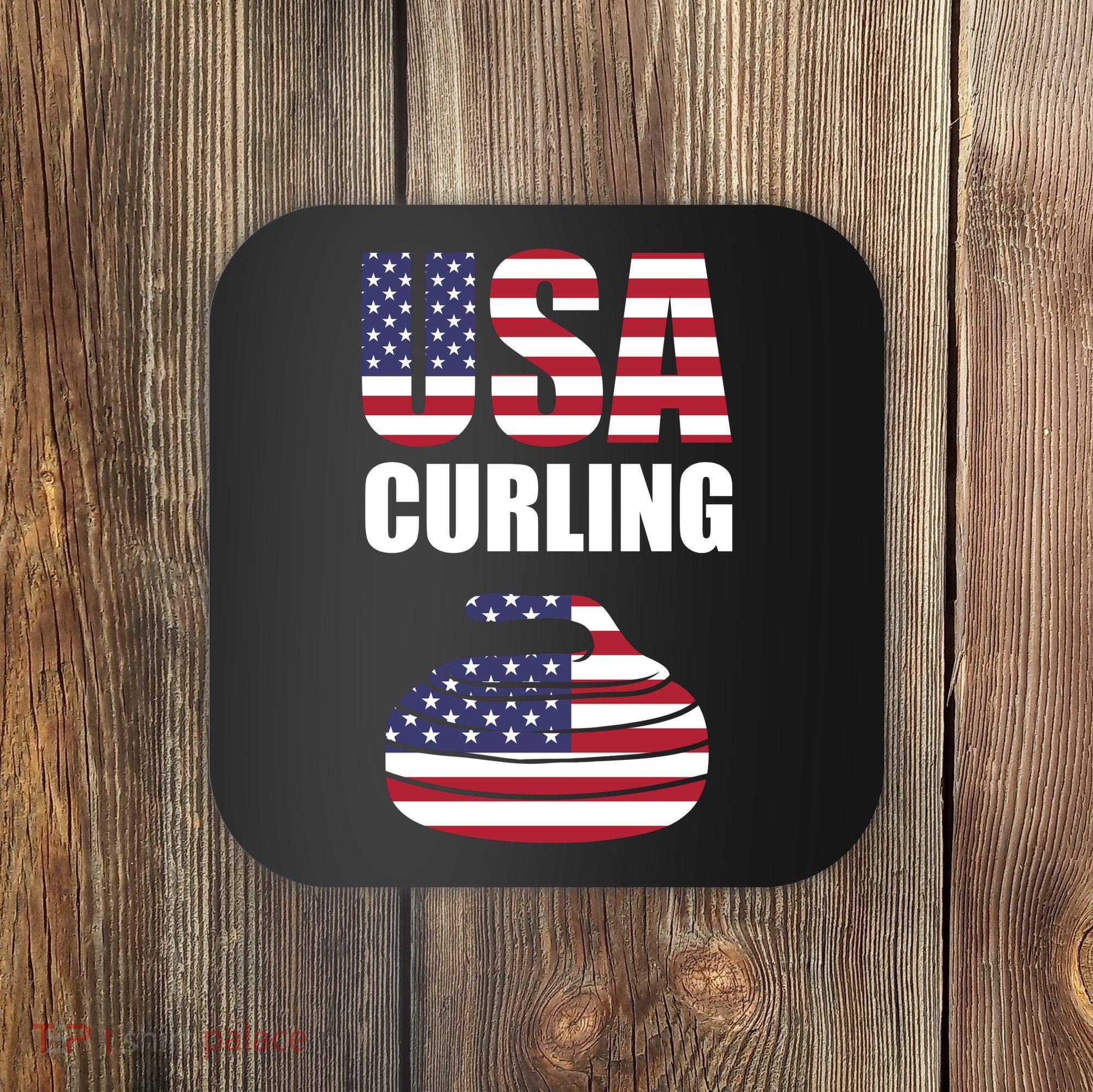 USA Curling Team Flag Sport Coaster