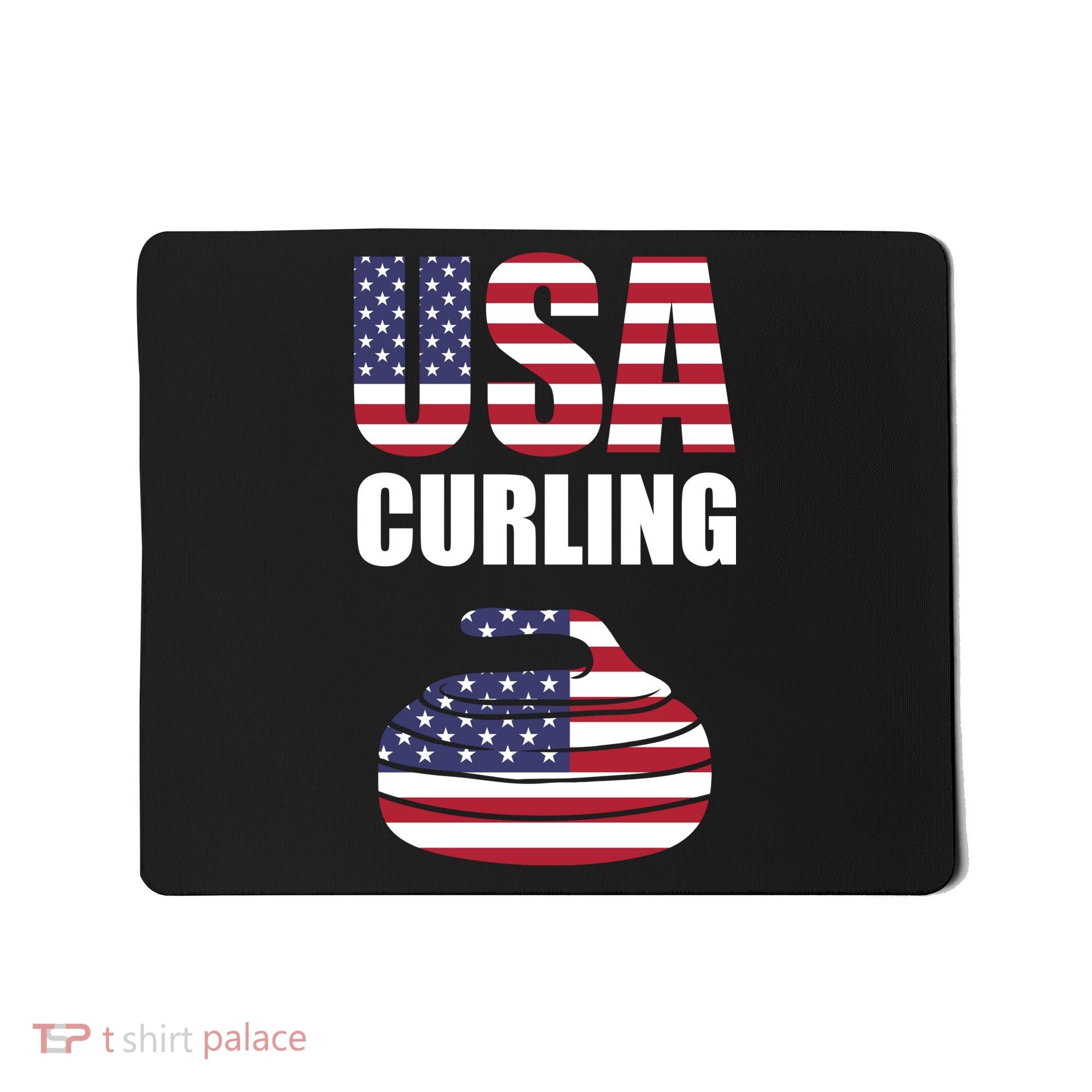 USA Curling Team Flag Sport Mousepad