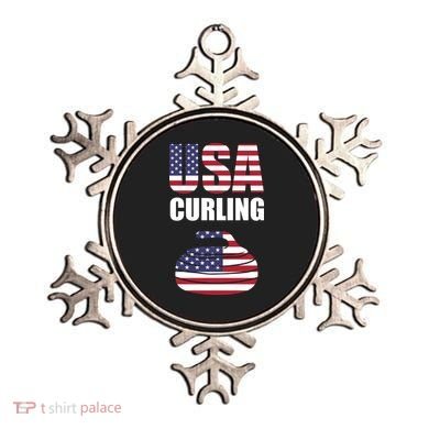 USA Curling Team Flag Sport Ornament