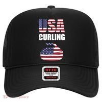 USA Curling Team Flag Sport Hat thumb 0