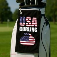 USA Curling Team Flag Sport Golf Towel thumb 2