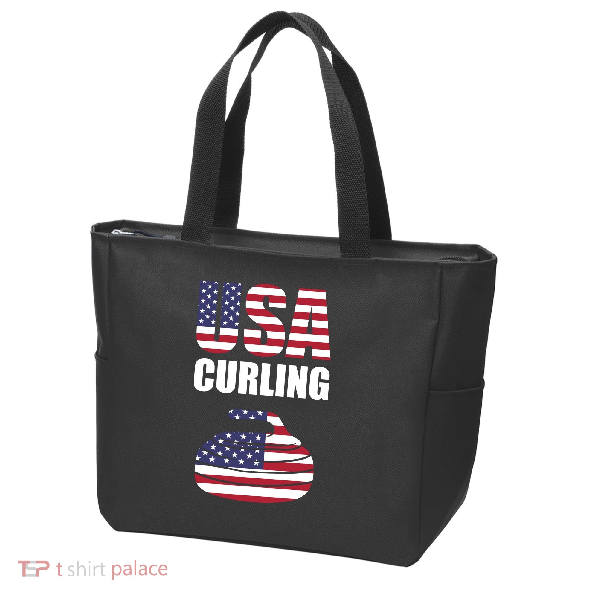USA Curling Team Flag Sport Tote Bag