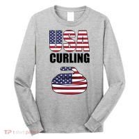 USA Curling Team Flag Sport Long Sleeve Shirt thumb 0