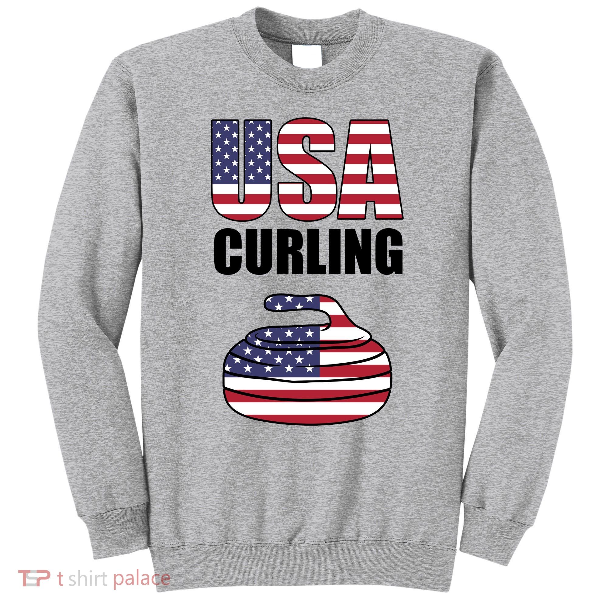 USA Curling Team Flag Sport Sweatshirt