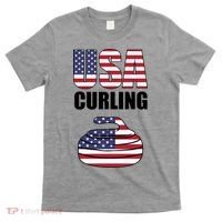 USA Curling Team Flag Sport T-Shirt thumb 0