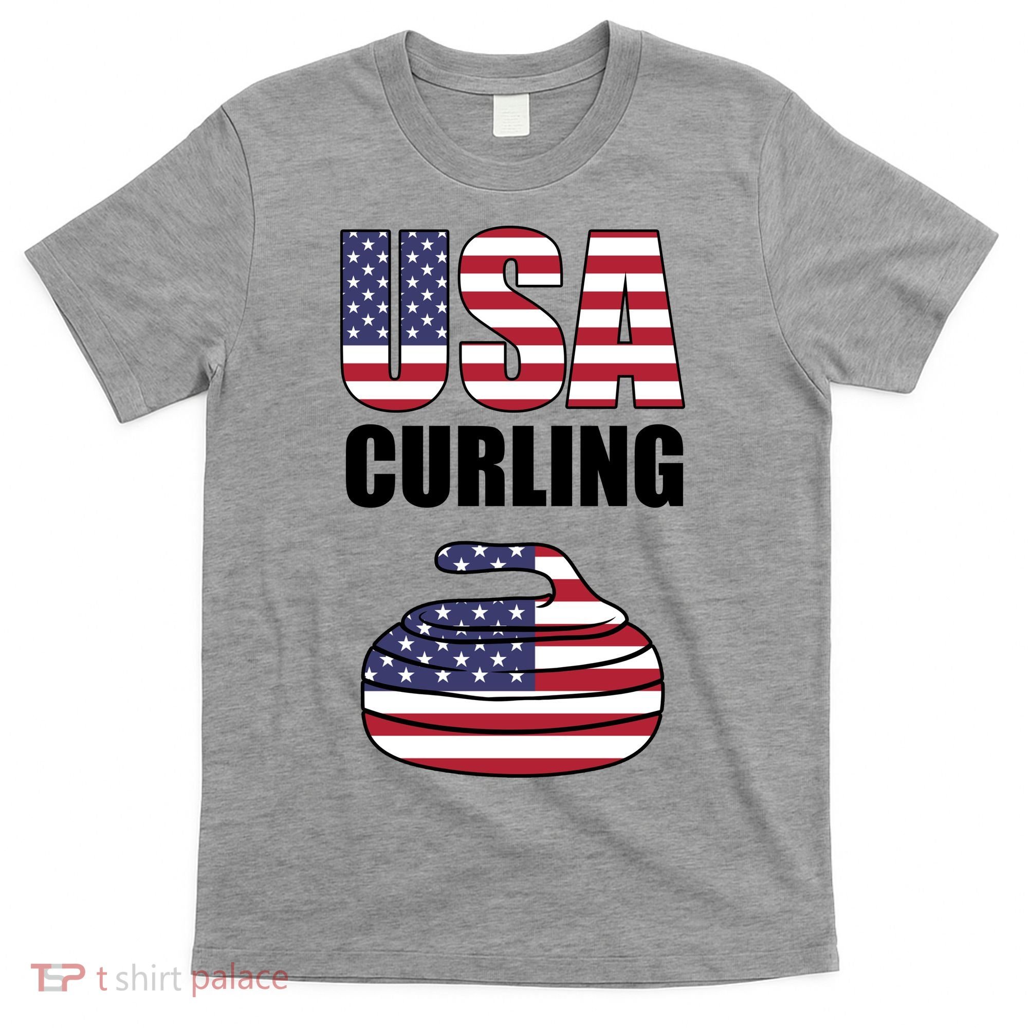 USA Curling Team Flag Sport T-Shirt