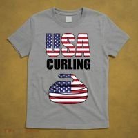 USA Curling Team Flag Sport T-Shirt thumb 5