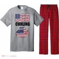 USA Curling Team Flag Sport Pajama Set thumb 0
