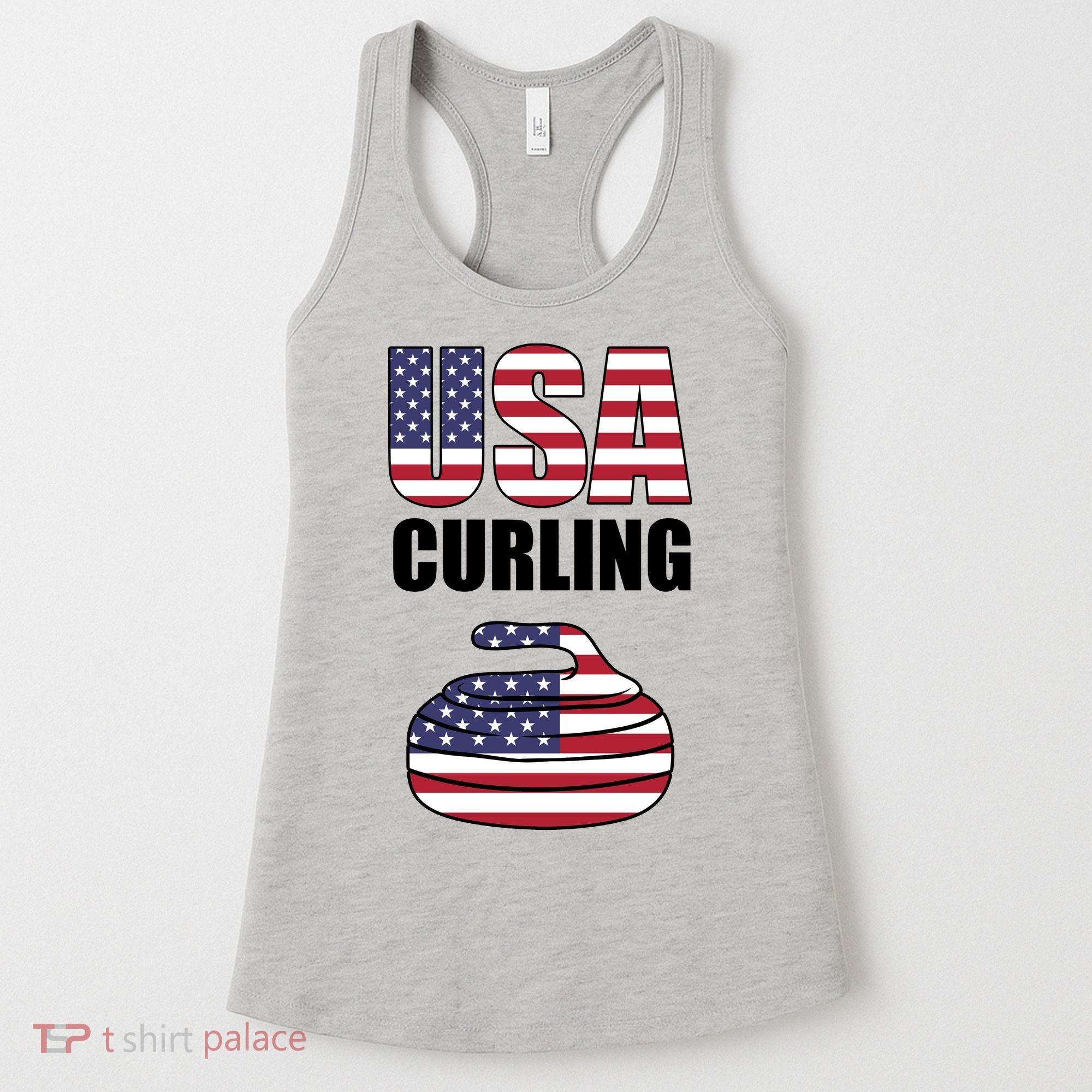 USA Curling Team Flag Sport Women's Tank Top