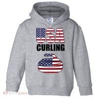 USA Curling Team Flag Sport Toddler Hoodie thumb 0