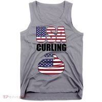 USA Curling Team Flag Sport Tank Top thumb 0