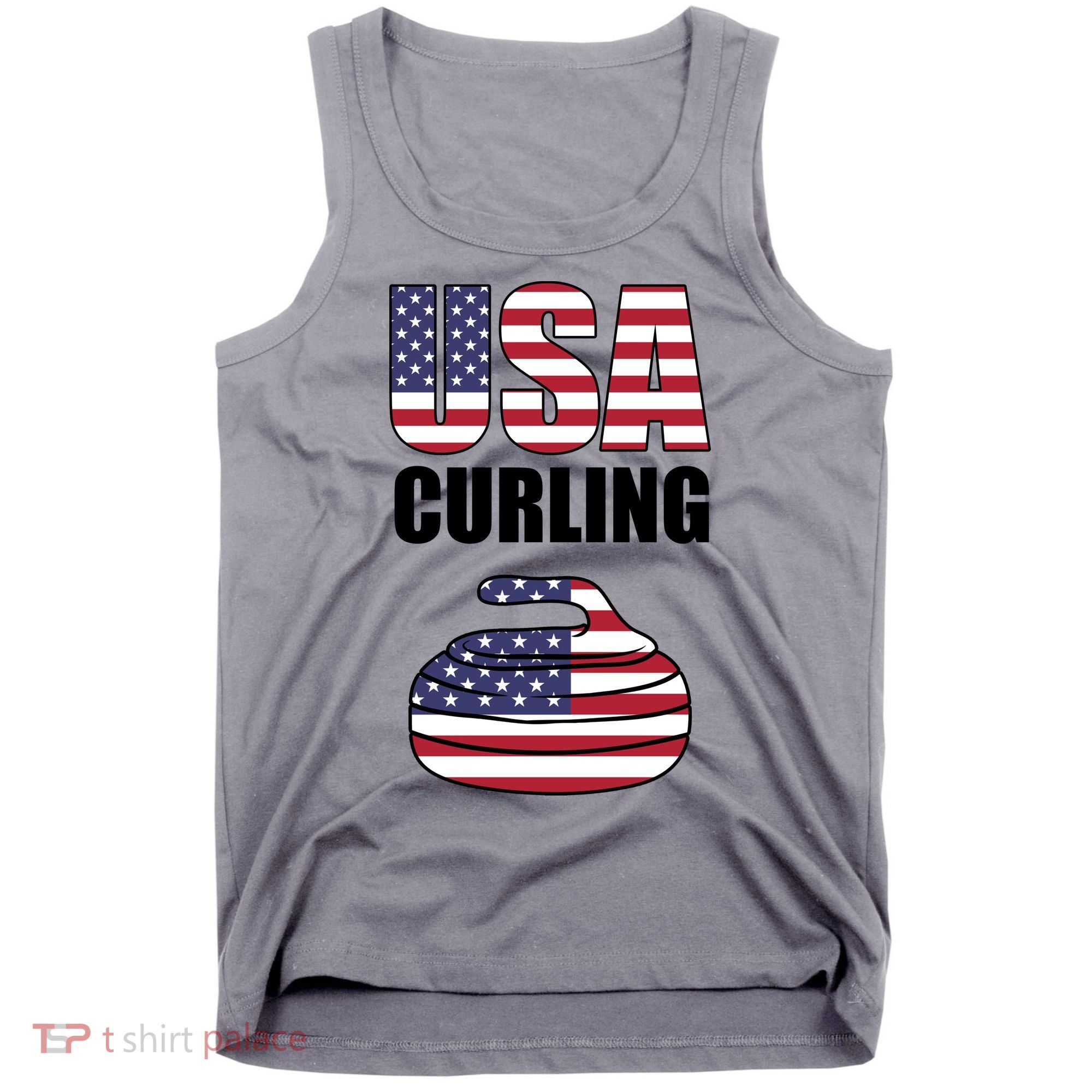 USA Curling Team Flag Sport Tank Top