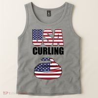 USA Curling Team Flag Sport Tank Top thumb 2