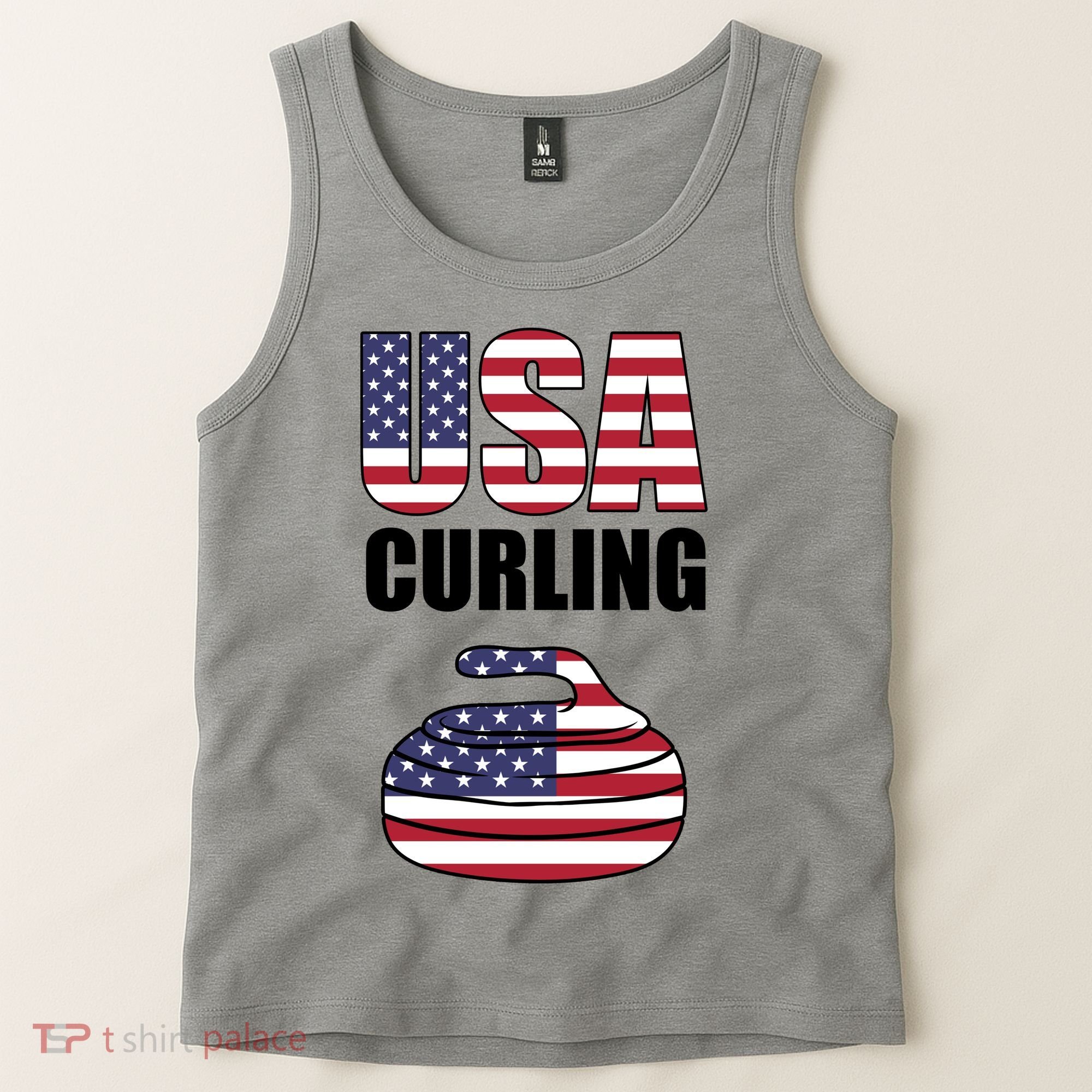 USA Curling Team Flag Sport Tank Top