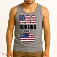 USA Curling Team Flag Sport Tank Top thumb 3