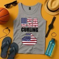 USA Curling Team Flag Sport Tank Top thumb 4
