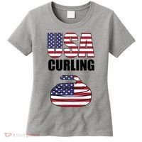 USA Curling Team Flag Sport Women's T-Shirt thumb 0